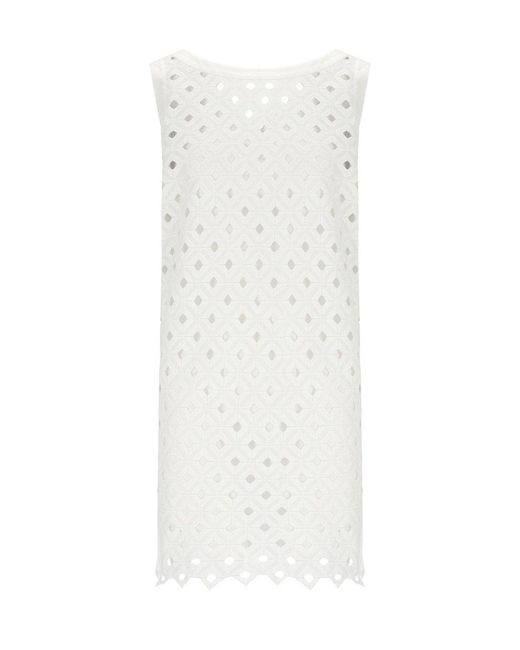 Max Mara White Beachwear Pesi Dress