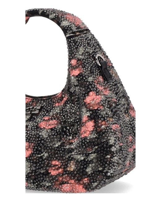 Ganni Black Mini Hobo Bag