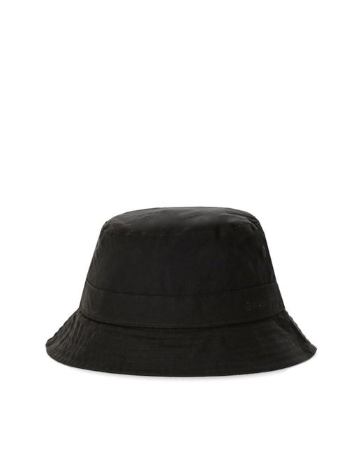 Barbour Black Belsey Wax Olive Green Bucket Hat