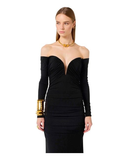 Elisabetta Franchi Black Carpet Dress