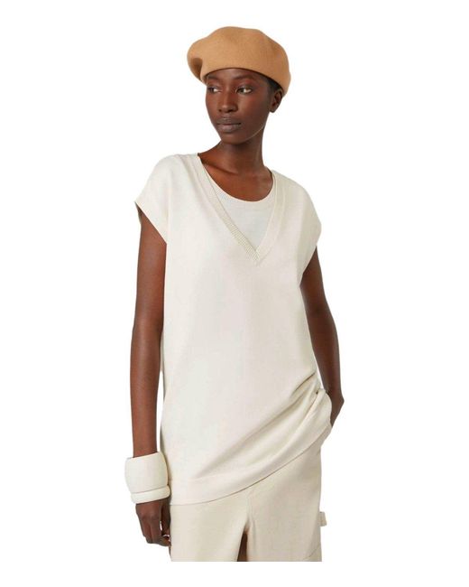 Weekend by Maxmara White Orosei Ivory Knitted Vest