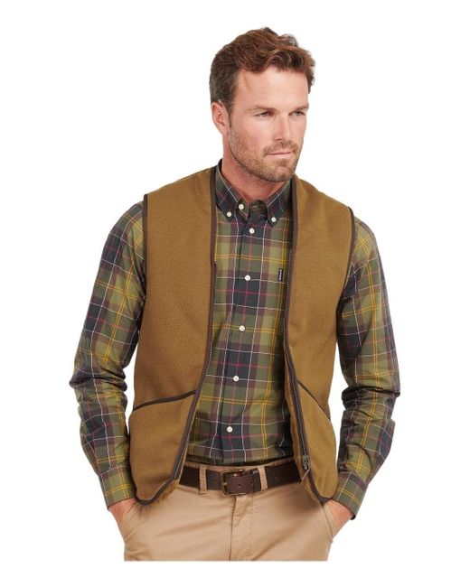 Barbour Warm Pile Liner Brown Vest for Men Lyst UK