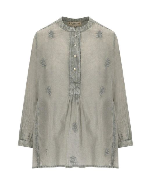 PAHIESA FORMENTERA Gray Blouse