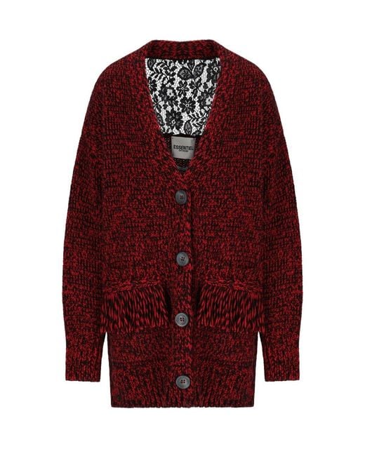 Essentiel Antwerp Inlace Red Cardigan