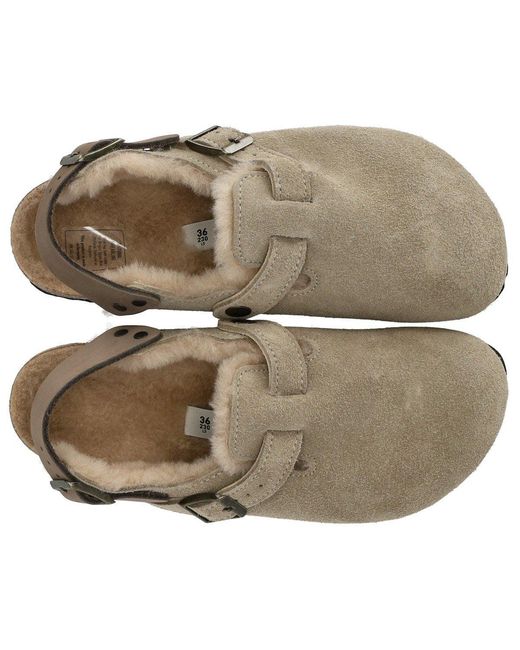 Birkenstock Gray Tokio Shearling Taupe Clog