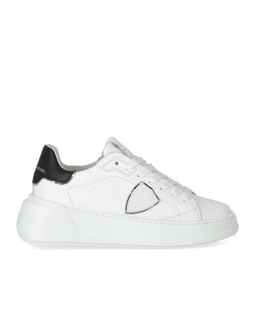 Philippe Model White Tres Temple Low Sneaker