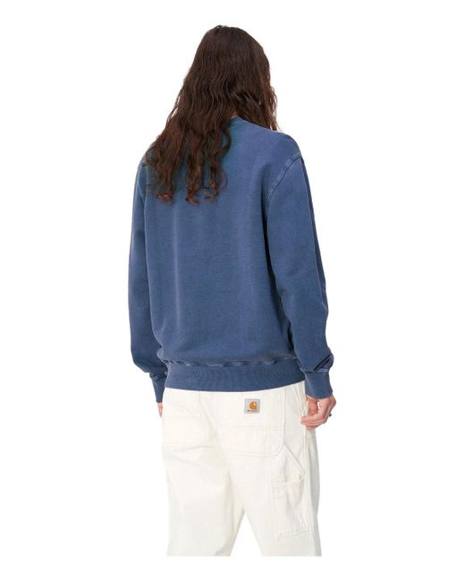 Carhartt Blue Duster Script Elder Sweatshirt for men