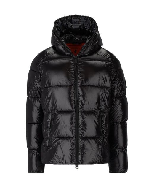 Save The Duck Black Edgard Hooded Padded Jacket for men