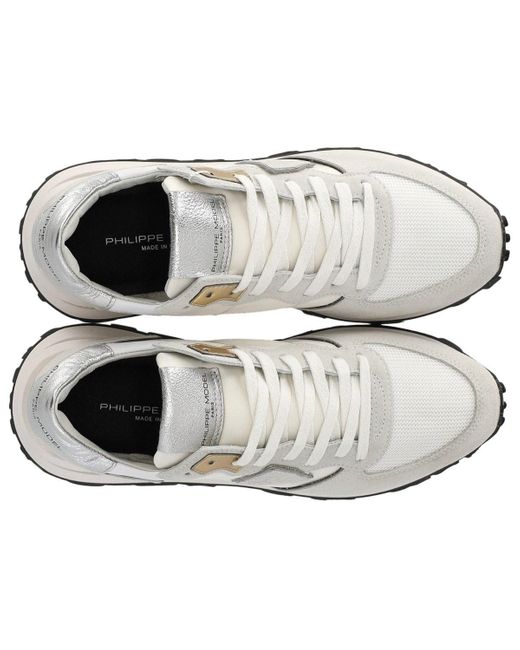 Philippe Model Tropez Haute Low Sneaker in het White