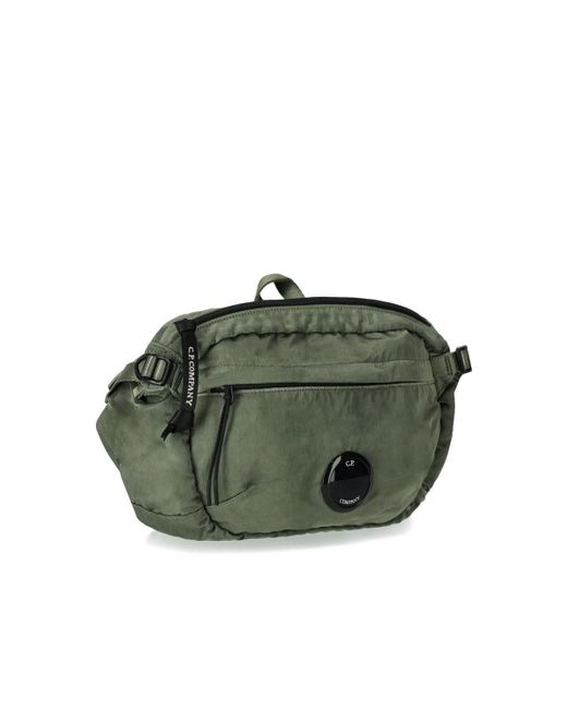 C P Company Green Nylon B Agave Messenger Bag for men