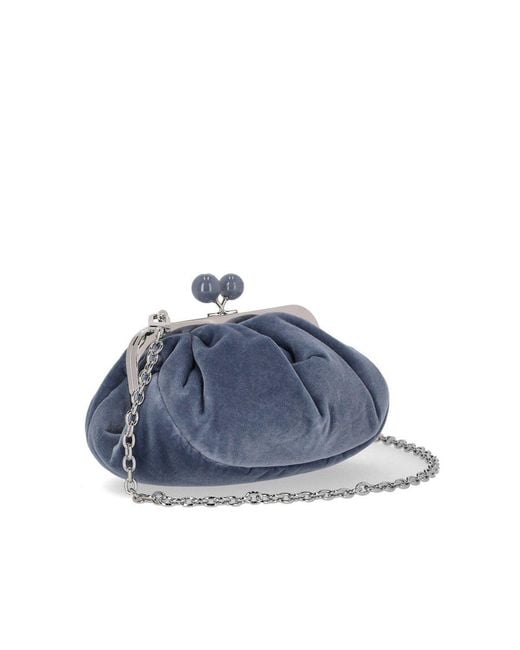 Weekend by Maxmara Blue Giochi Velvet Sugar Paper Pasticcino Clutch