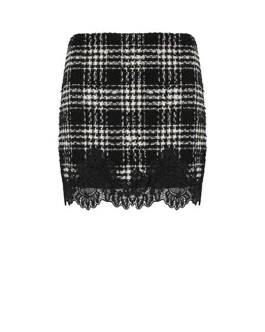 Twinset Black And Check Skirt