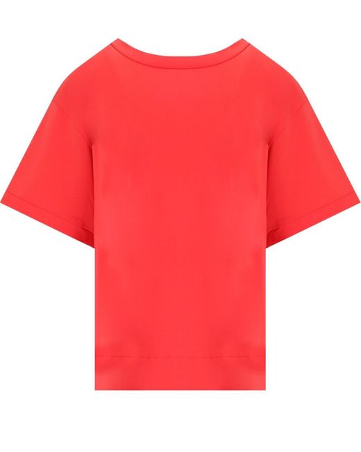 Max Mara Red Beachwear Lauto Coral T-shirt