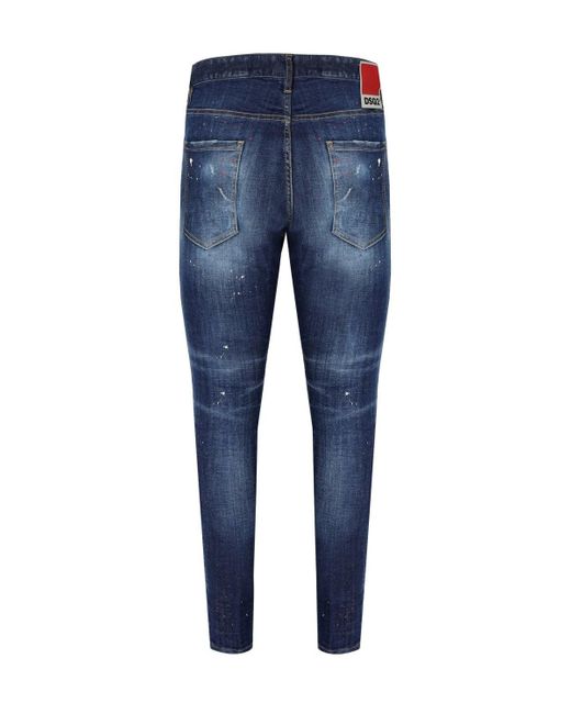 DSquared² Blue Relax Long Crotch Jeans for men
