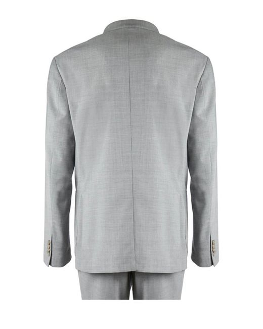 Santaniello Gray Il VIAGGIATORE Single-breasted Suit Jacket for men