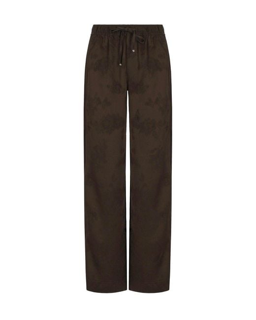 Ganni Brown Satin Trousers