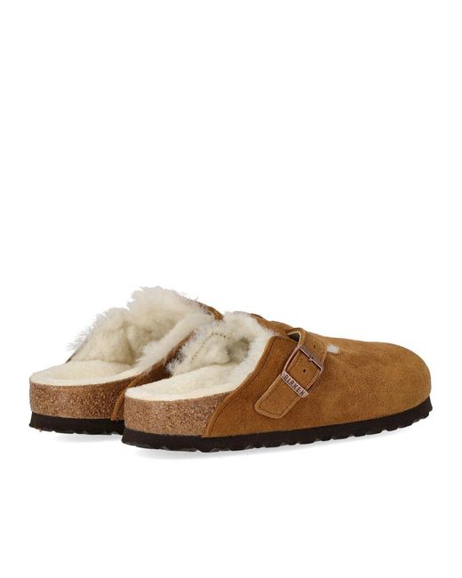 Birkenstock Brown Boston Shearling Mink Clog