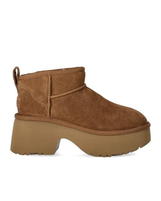 Ugg Brown Classic Ultra Mini New Heights Chestnut Boot