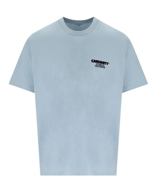 Carhartt Blue S/s Ducks Misty Sky T-shirt for men