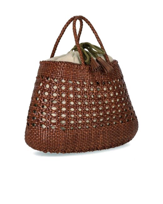 Borsa A Mano Santa Cano di Dragon Diffusion in Brown
