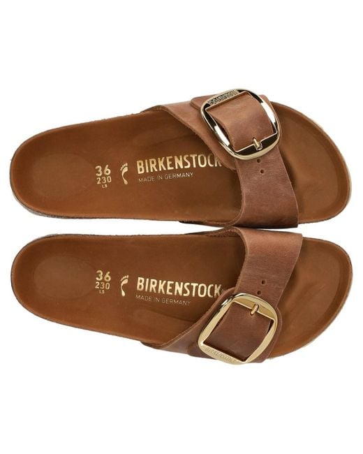 Birkenstock Brown Madrid Big Buckle Cognac Sandal