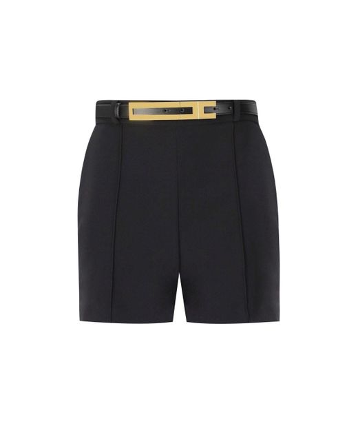 Shorts con cintura neri di Elisabetta Franchi in Black