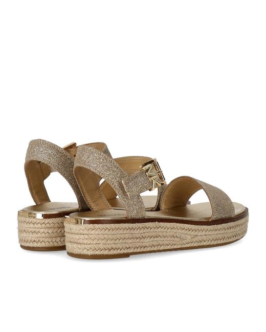 Sandalo platform richie champagne di Michael Kors in Metallic