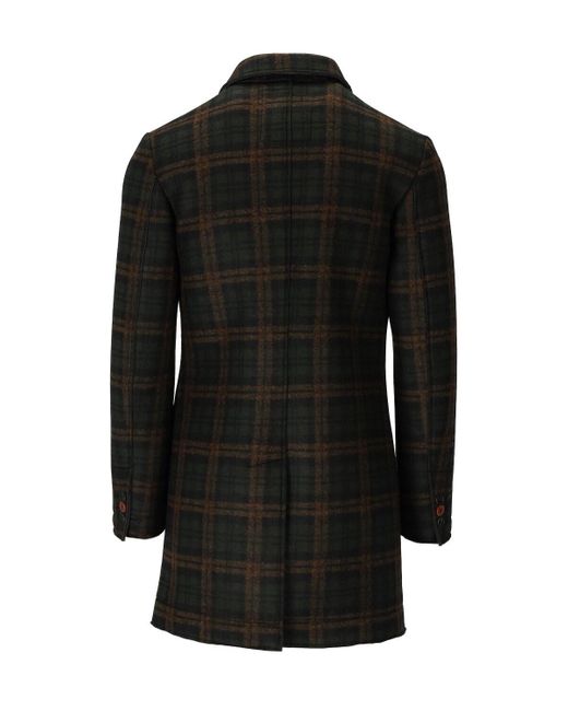 Bob Black Colin Checkered Coat for men