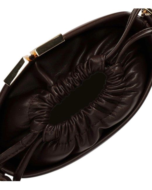 Elisabetta Franchi Brown Bucket Bag