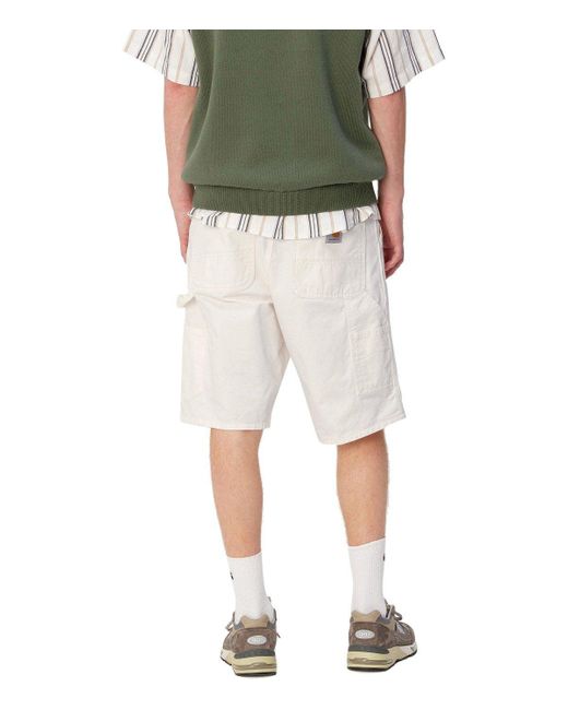 Single Knee Off White Bermuda Shorts di Carhartt da Uomo