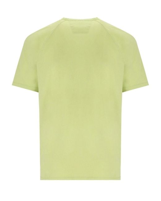 C P Company Yellow Light Jersey 70/2 Pear T-Shirt for men