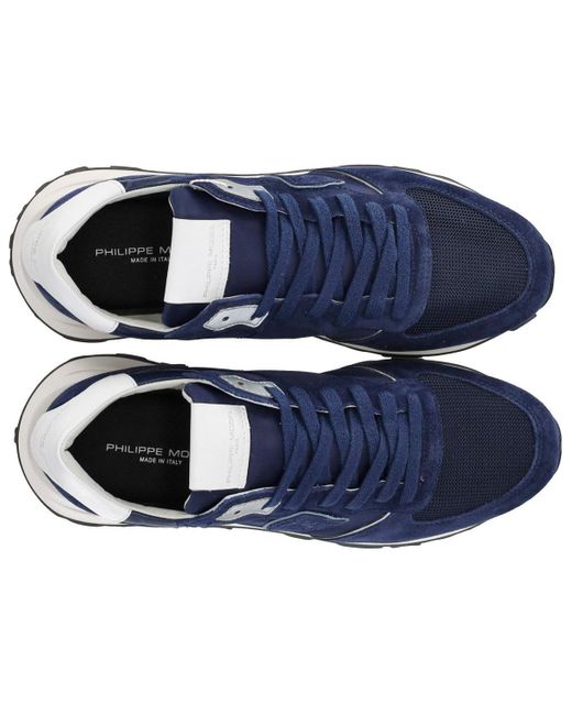 Philippe Model Blue Tropez Haute Low Mondial Sneaker for men