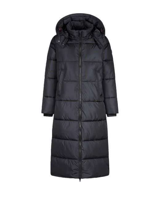 Save The Duck Black Colette Long Padded Coat