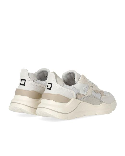 Date White Fuga canvas weisser sneaker