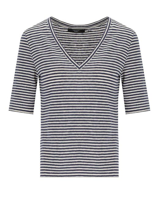 Weekend by Maxmara Blue Opzione Striped T Shirt