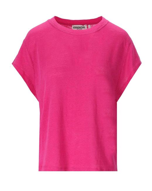 Essentiel Antwerp Duplicar T-shirt in het Pink