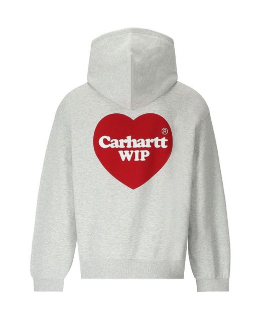 Carhartt WIP Heart Melange Grey Hoodie in Grey for Men Lyst UK
