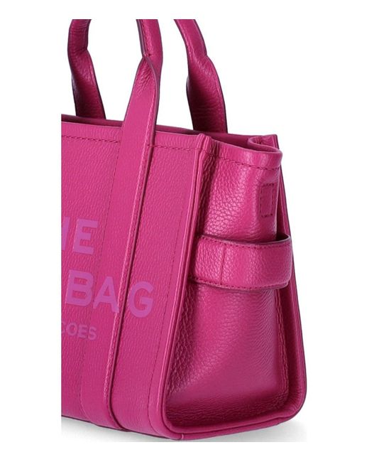 Marc Jacobs The Leather Small Tote Lipstick Pink Handtas
