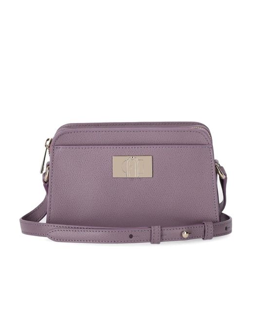 Furla Purple 1927 Mini Aura Crossbody Bag