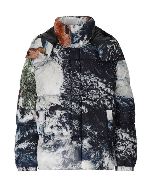 DIESEL W-rolfys-fd-print Multicolored Hooded Padded Jacket for men
