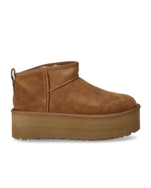 Ugg Brown Classic Ultra Mini Platform Chestnut Boot