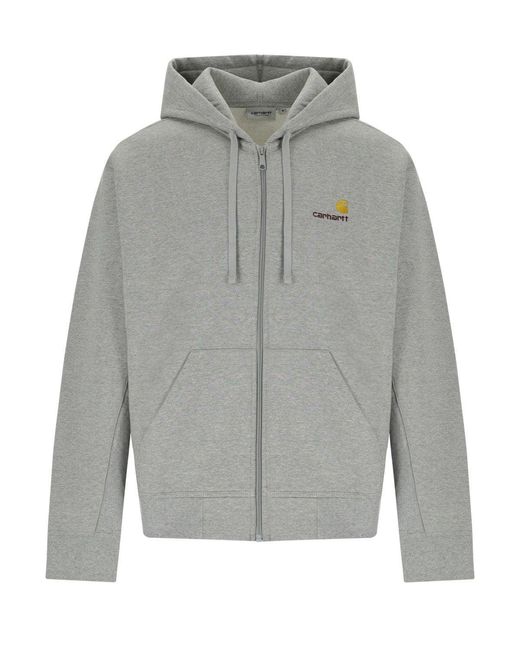 Carhartt Gray American Script Hoodie for men