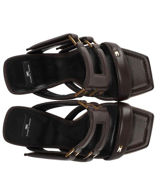 Elisabetta Franchi Black Heeled Mule