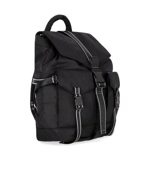 Ganni Black Re-Tech Nylon Backpack