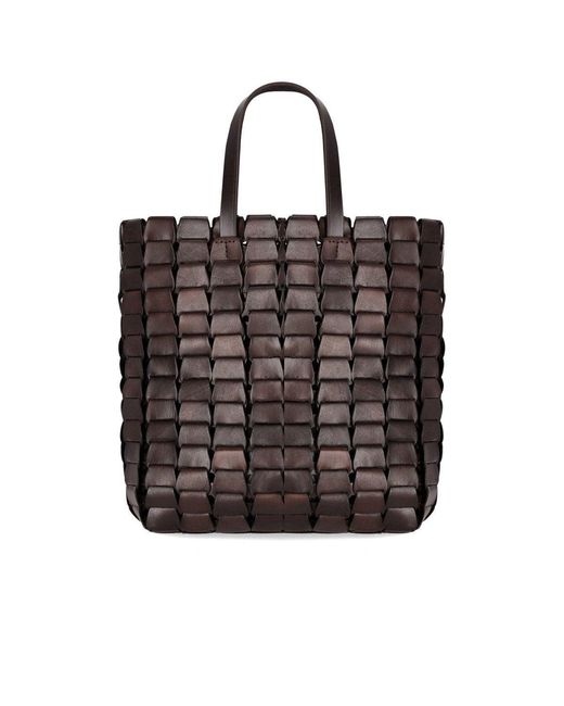 Dragon Diffusion Black Link Braune Tote Tasche