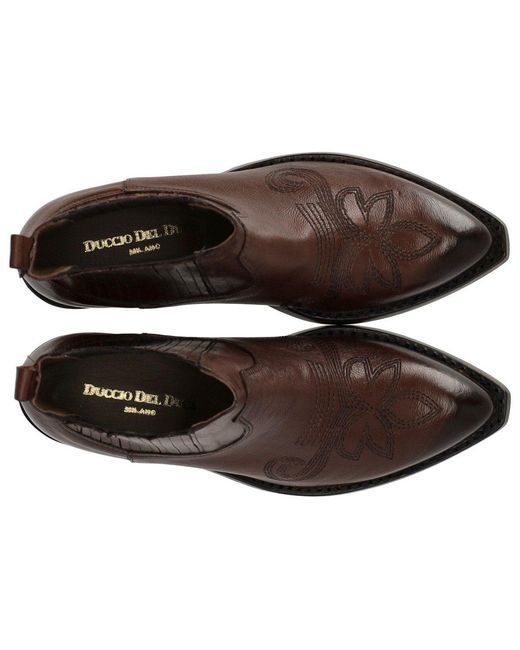 Duccio Del Duca Brown Ebony Texan Ankle Boot