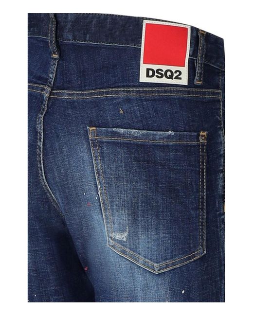 DSquared² Blue Relax Long Crotch Jeans for men