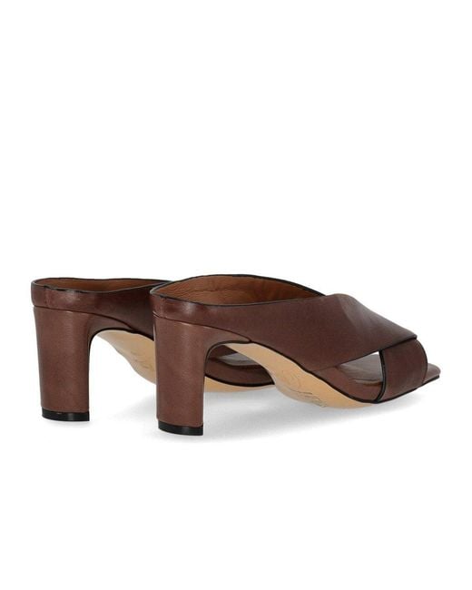 MISS OLIVIA Brown Coffee Heeled Mule