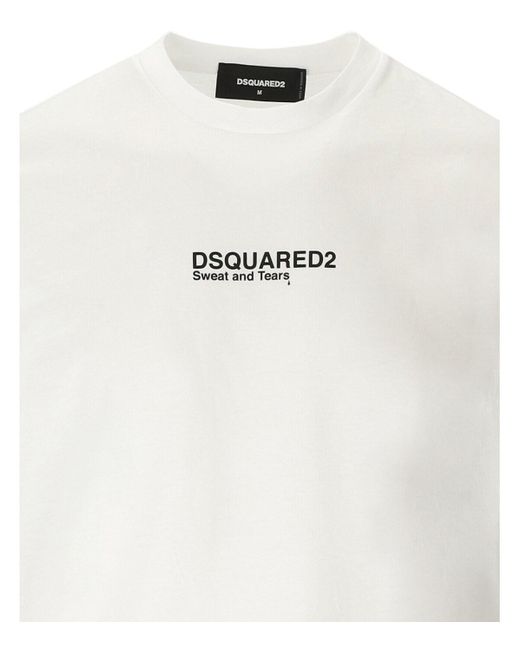 Camiseta mini logo cool blanca DSquared² de hombre de color White