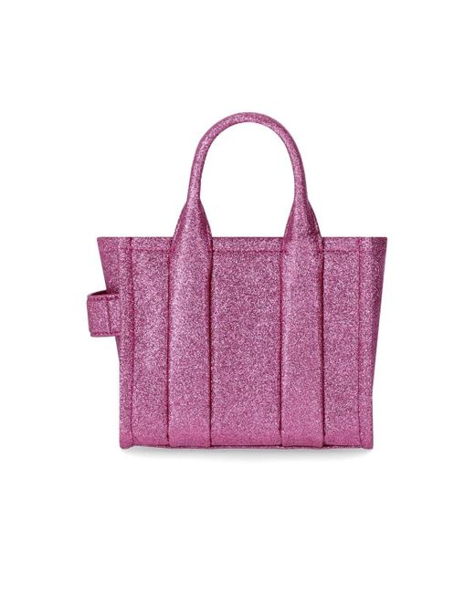 Marc Jacobs Purple The Galactic Glitter Crossbody Tote Lipstick Pink Bag